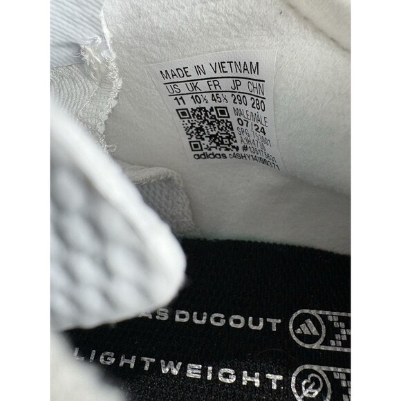 Adidas Adizero Impact TPU White Black Baseball Cleats IH4730 RARE Men’s Size 11 - Picture 8 of 8